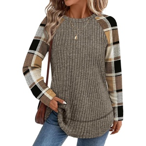 image:imageWIHOLL Long Sleeve Shirts for Women Fall Sweaters Lightweight Trendy Tops1print 3