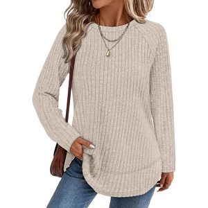 image:imageWIHOLL Long Sleeve Shirts for Women Fall Sweaters Lightweight Trendy Tops2apricot