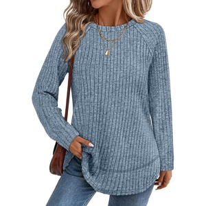 image:imageWIHOLL Long Sleeve Shirts for Women Fall Sweaters Lightweight Trendy Tops2blue