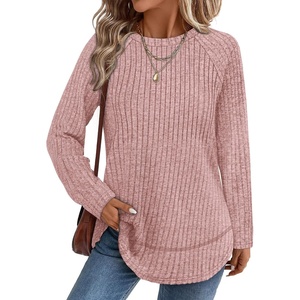image:imageWIHOLL Long Sleeve Shirts for Women Fall Sweaters Lightweight Trendy Tops2pink