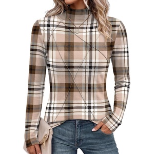 image:imageWIHOLL Long Sleeve Shirts for Women Fall Tops Casual OutfitsBrown Plaid