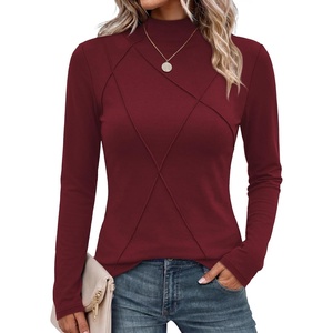 image:imageWIHOLL Long Sleeve Shirts for Women Fall Tops Casual OutfitsWine Red