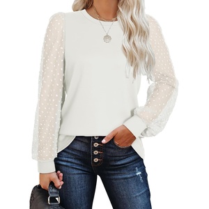 image:imageWIHOLL Long Sleeve Shirts for Women Tops Tunic Fall Trendy Crew Neck ClothesWhite