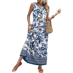 image:imageWIHOLL Summer Dresses for Women 2026 Maxi Dresses Long Flowy A Line Sleeveless Sundresses with PocketsFloral Blue