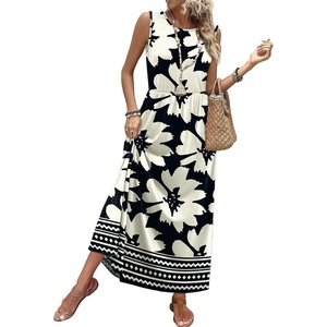 image:imageWIHOLL Summer Dresses for Women 2026 Maxi Dresses Long Flowy A Line Sleeveless Sundresses with PocketsFloral Chrysanthemum