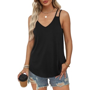 image:imageWIHOLL Women Tank Top Casual Summer Tops 2024 Fashion Spaghetti Strap Sleeveless V Neck Shirts Sexy Camisoles