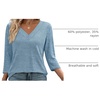 image:imageWIHOLL 34 Length Sleeve Womens Tops Lightweight Summer Fall OutfitsBlue