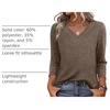 image:imageWIHOLL 34 Length Sleeve Womens Tops Lightweight Summer Fall OutfitsCoffee