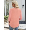 image:imageWIHOLL 34 Length Sleeve Womens Tops Lightweight Summer Fall OutfitsCoral