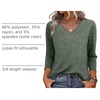 image:imageWIHOLL 34 Length Sleeve Womens Tops Lightweight Summer Fall OutfitsGreen