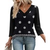 image:imageWIHOLL 34 Length Sleeve Womens Tops Lightweight Summer Fall OutfitsPrint 03
