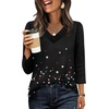 image:imageWIHOLL 34 Length Sleeve Womens Tops Lightweight Summer Fall OutfitsPrint 04