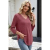image:imageWIHOLL 34 Length Sleeve Womens Tops Lightweight Summer Fall OutfitsRed