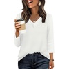 image:imageWIHOLL 34 Length Sleeve Womens Tops Lightweight Summer Fall OutfitsWhite