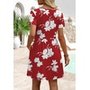 image:imageWIHOLL Dresses for Women 2026 Casual Summer V Neck Babydoll Dress Short Sleeve Fashion Beach Vacation ClothesBoho Lily