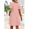 image:imageWIHOLL Dresses for Women 2026 Casual Summer V Neck Babydoll Dress Short Sleeve Fashion Beach Vacation ClothesThe Pink Dot