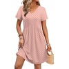 image:imageWIHOLL Dresses for Women 2026 Casual Summer V Neck Babydoll Dress Short Sleeve Fashion Beach Vacation ClothesThe Pink Dot