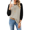 image:imageWIHOLL Long Sleeve Shirts for Women Crewneck Tops Fall Clothes Outfits 2026BlackApricot