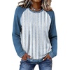 image:imageWIHOLL Long Sleeve Shirts for Women Crewneck Tops Fall Clothes Outfits 2026Imitation Denim Grey Blue
