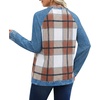 image:imageWIHOLL Long Sleeve Shirts for Women Crewneck Tops Fall Clothes Outfits 2026Plaid Khaki