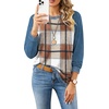 image:imageWIHOLL Long Sleeve Shirts for Women Crewneck Tops Fall Clothes Outfits 2026Plaid Khaki