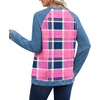 image:imageWIHOLL Long Sleeve Shirts for Women Crewneck Tops Fall Clothes Outfits 2026Plaid Pink