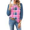 image:imageWIHOLL Long Sleeve Shirts for Women Crewneck Tops Fall Clothes Outfits 2026Plaid Pink