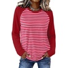 image:imageWIHOLL Long Sleeve Shirts for Women Crewneck Tops Fall Clothes Outfits 2026RedPink