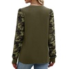 image:imageWIHOLL Long Sleeve Shirts for Women Fall Fashion Tops Trendy Color BlockArmy Green
