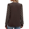 image:imageWIHOLL Long Sleeve Shirts for Women Fall Fashion Tops Trendy Color BlockBrown