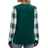image:imageWIHOLL Long Sleeve Shirts for Women Fall Fashion Tops Trendy Color BlockGreen
