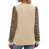 image:imageWIHOLL Long Sleeve Shirts for Women Fall Fashion Tops Trendy Color BlockKhaki