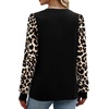 image:imageWIHOLL Long Sleeve Shirts for Women Fall Fashion Tops Trendy Color BlockLeopard Black