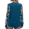 image:imageWIHOLL Long Sleeve Shirts for Women Fall Fashion Tops Trendy Color BlockTeal