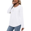 image:imageWIHOLL Long Sleeve Shirts for Women Fall Outfits 2025 Crewneck Casual Tunic Tops Trendy Blouses Fashion Clothing0white