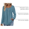 image:imageWIHOLL Long Sleeve Shirts for Women Fall Outfits 2025 Crewneck Casual Tunic Tops Trendy Blouses Fashion Clothing3teal
