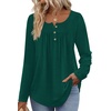 image:imageWIHOLL Long Sleeve Shirts for Women Fall Outfits 2025 Crewneck Casual Tunic Tops Trendy Blouses Fashion Clothing4green