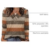 image:imageWIHOLL Long Sleeve Shirts for Women Fall Outfits V Neck T Shirts Button Down Tunic Tops Fashion Clothing0orange Stripes