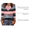 image:imageWIHOLL Long Sleeve Shirts for Women Fall Outfits V Neck T Shirts Button Down Tunic Tops Fashion Clothing0pink Stripe