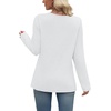 image:imageWIHOLL Long Sleeve Shirts for Women Fall Outfits V Neck T Shirts Button Down Tunic Tops Fashion Clothing0white