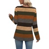 image:imageWIHOLL Long Sleeve Shirts for Women Fall Outfits V Neck T Shirts Button Down Tunic Tops Fashion Clothing1autumn Stripe