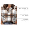 image:imageWIHOLL Long Sleeve Shirts for Women Fall Outfits V Neck T Shirts Button Down Tunic Tops Fashion Clothing1casual Plaid