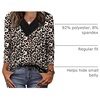 image:imageWIHOLL Long Sleeve Shirts for Women Fall Outfits V Neck T Shirts Button Down Tunic Tops Fashion Clothing1leopard Print