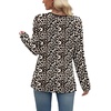 image:imageWIHOLL Long Sleeve Shirts for Women Fall Outfits V Neck T Shirts Button Down Tunic Tops Fashion Clothing1leopard Print