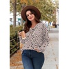 image:imageWIHOLL Long Sleeve Shirts for Women Fall Outfits V Neck T Shirts Button Down Tunic Tops Fashion ClothingDitsy Floral