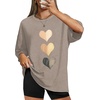 image:imageWIHOLL Oversized Tshirts for Women Summer Crew Neck Short Sleeve Graphic Tees Casual Loose Fit Workout Tops 2026Heart Shaped Print