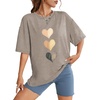 image:imageWIHOLL Oversized Tshirts for Women Summer Crew Neck Short Sleeve Graphic Tees Casual Loose Fit Workout Tops 2026Heart Shaped Print