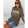 image:imageWIHOLL Oversized Tshirts for Women Summer Crew Neck Short Sleeve Graphic Tees Casual Loose Fit Workout Tops 2026Letters Flower Khaki