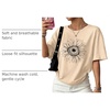 image:imageWIHOLL Oversized Tshirts for Women Summer Crew Neck Short Sleeve Graphic Tees Casual Loose Fit Workout Tops 2026Sunflower Print Khaki