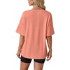 image:imageWIHOLL Oversized Tshirts for Women Summer Crew Neck Short Sleeve Graphic Tees Casual Loose Fit Workout Tops 2026Sunflower Print Pink